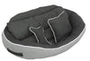 Elite Dog/CAT Bed Soft Grey & Black Reversible with 2 Extra Pillows