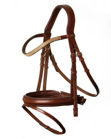 Brown Designer D.D Leather Dressage Horse Bridle