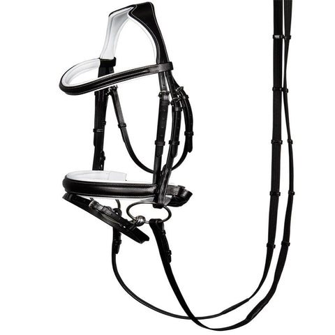 Black Designer D.D Leather Dressage Horse Bridle