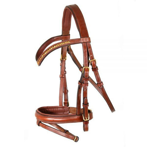 Brown Designer D.D Leather Dressage Horse Bridle