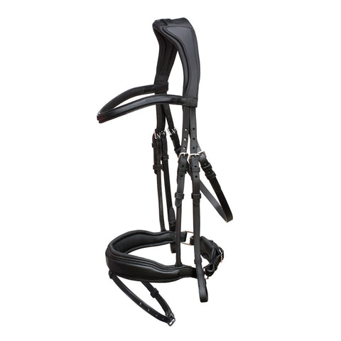 Black Designer D.D Leather Dressage Horse Bridle