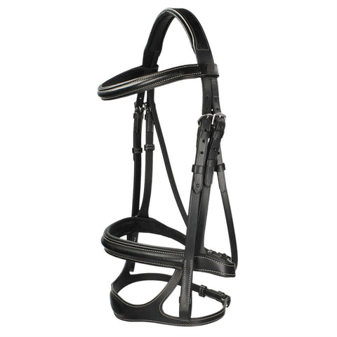 Black Designer D.D Leather Dressage Horse Bridle