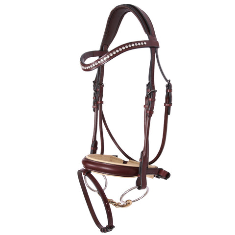 Brown Designer D.D Leather Dressage Horse Bridle