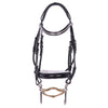 Black Designer Leather Dressage Horse Bridle