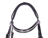 Black Designer Leather Dressage Horse Bridle