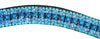 Fancy Center Pearl with Clear Blue Crystals Leather Browband