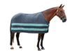 Grey & Sky Blue Fleece Cooler Striped