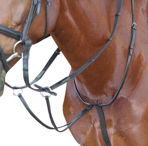 Black DD Leather Breastplate Martingale