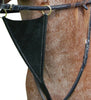 Black DD Leather Martingale with Belly Protector/Brass
