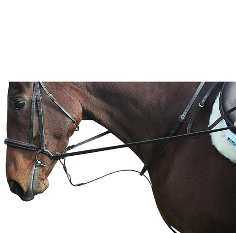 Black Shalimar Leather Martingal