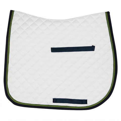 White and Blck outlline English Saddle Pad