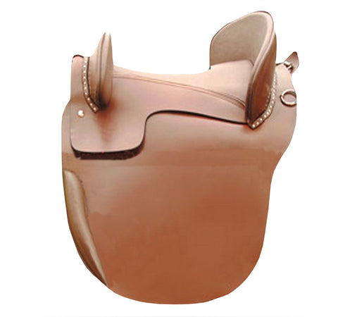 Hand Carved Western Barrel Brown Saddle