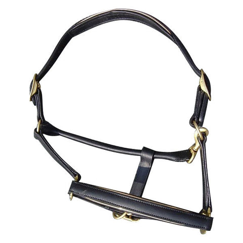 Designer Black Leather Halter