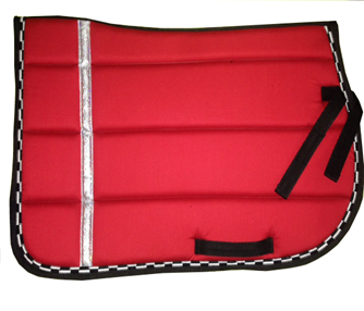 Red English saddle pad