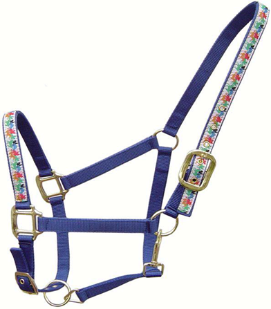 Designer Synthetic Halter with embroidery