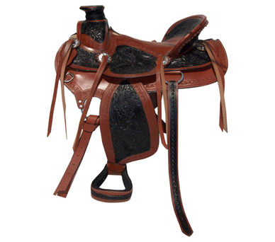 Designer Black Brown Saddle