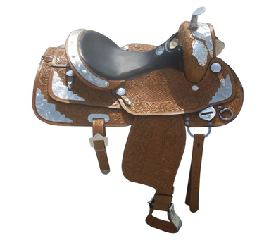 Blingy Silver Cross Western Show Horse Saddle