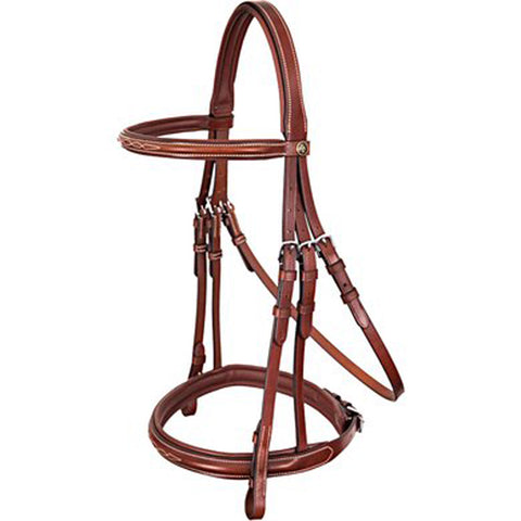 Brown Designer Havana  Leather Dressage Horse Bridle