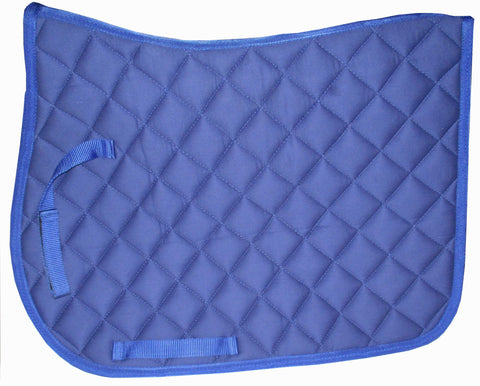 Blue English saddle pad
