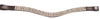 Fancy Leather Center Pink Pearl with Clear Crystals Browband