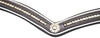 Fancy Leather Center Pearl with Clear Crystals Browband