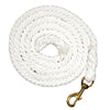 White Mustang Black Poly Lead Rope