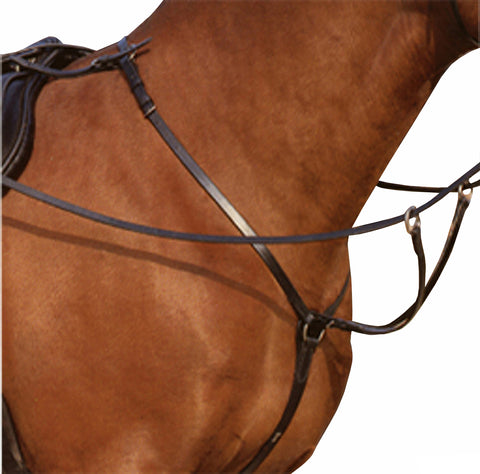 Black DD Leather Breastplate & Martingale