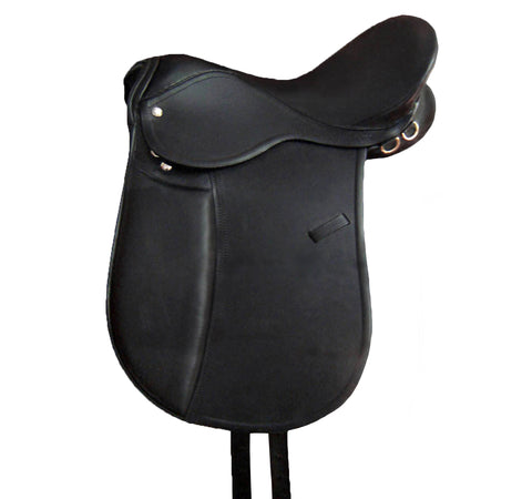 D.D Leather Soft Black Eventing Horse Saddle