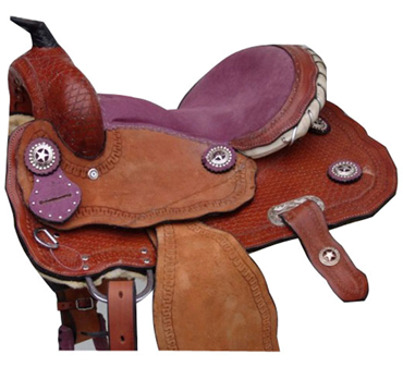 Brown Designer Leather Saddle