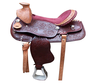 Designer Brown Leather Saddle