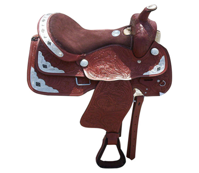 Brown Leather Roper Saddle