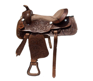 Designer Dark Leather Saddle