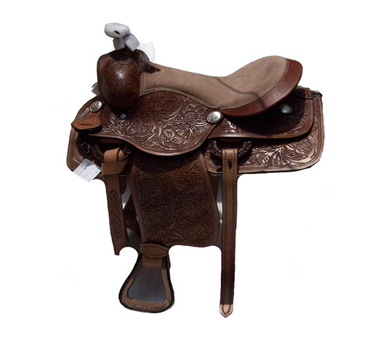 Dark Leather Roper Saddle