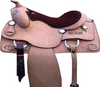 Hand Carved Brown Western Saddle